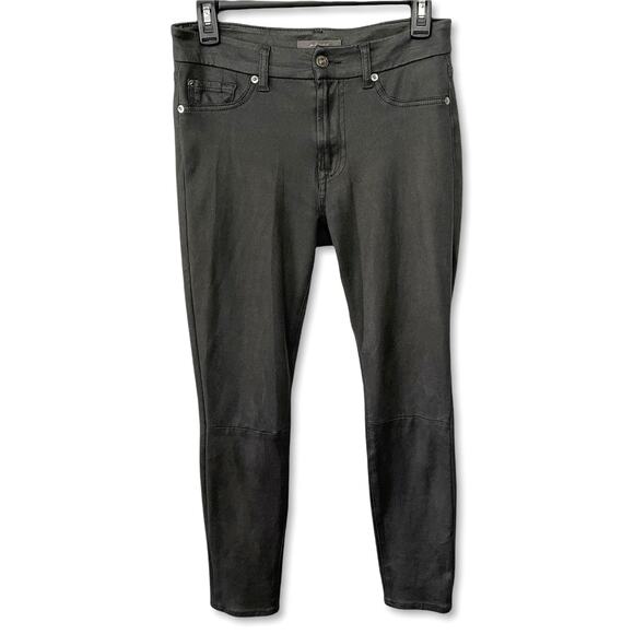 7 For All Mankind Legging Jeans Womens Sz 27 Gray Reptile Pattern Soft Stretchy - Picture 1 of 8